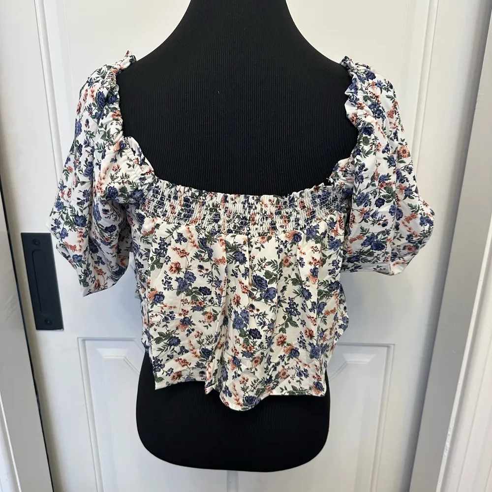 Altar’d State Floral Off-Shoulder Top Crop Ruffle Shirt NWOT - Image 5