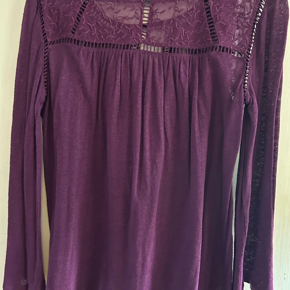 Purple Sexy Lace Lucky Brand Size M Bell Sleeve - Image 4