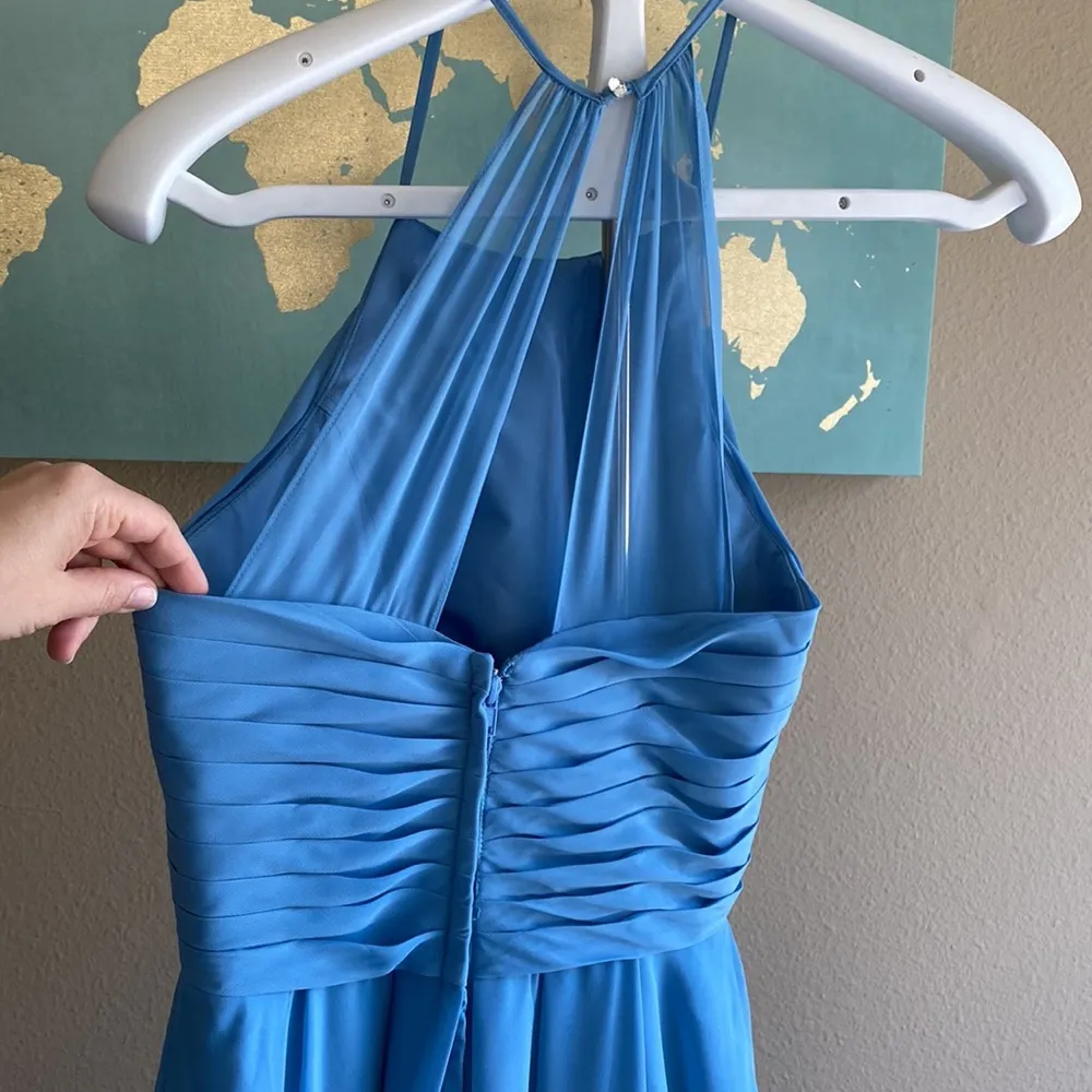 Azazie baby blue bridesmaid prom formal dress gown size c - Image 7