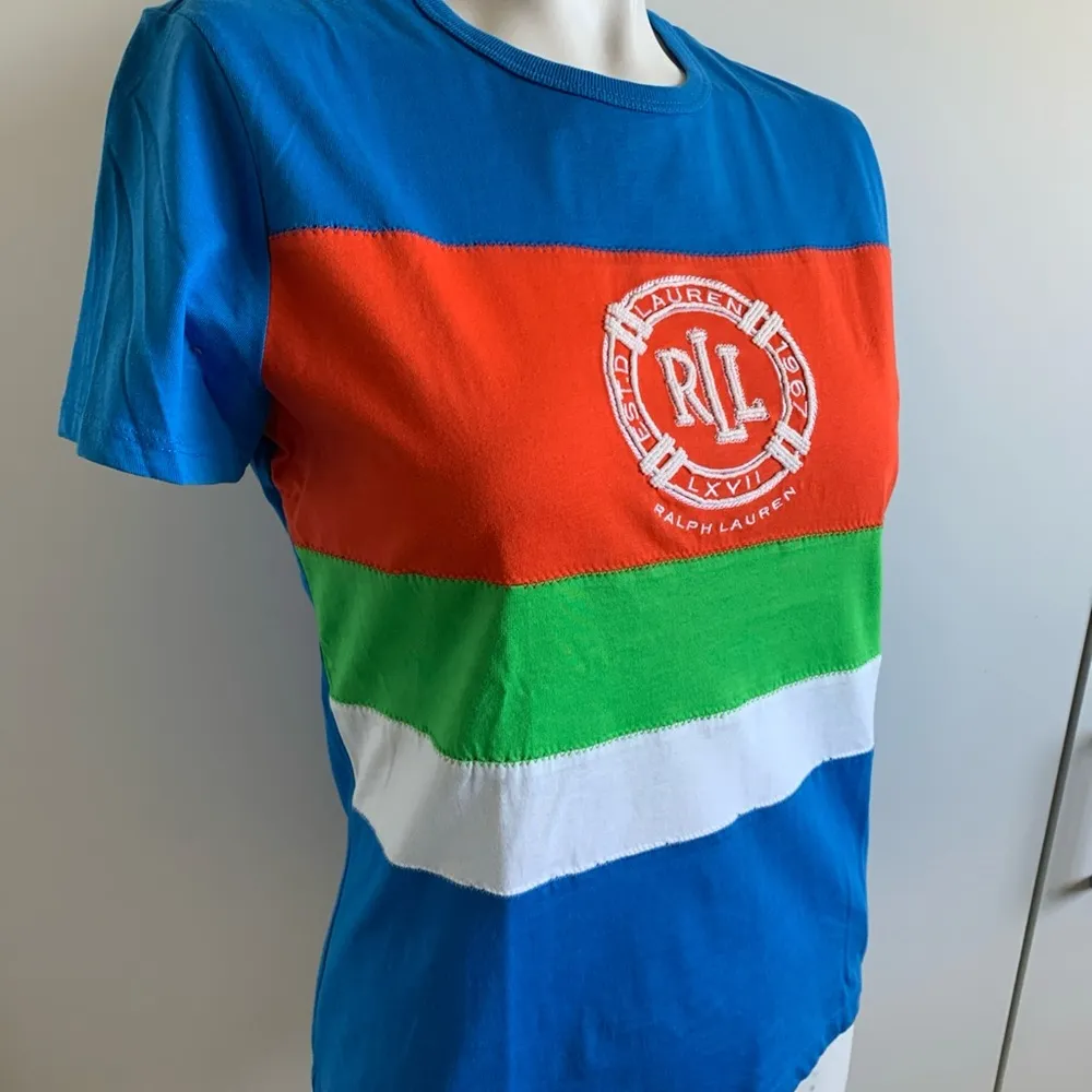 LRL Active size small blue Colorblock T-shirt - Image 3