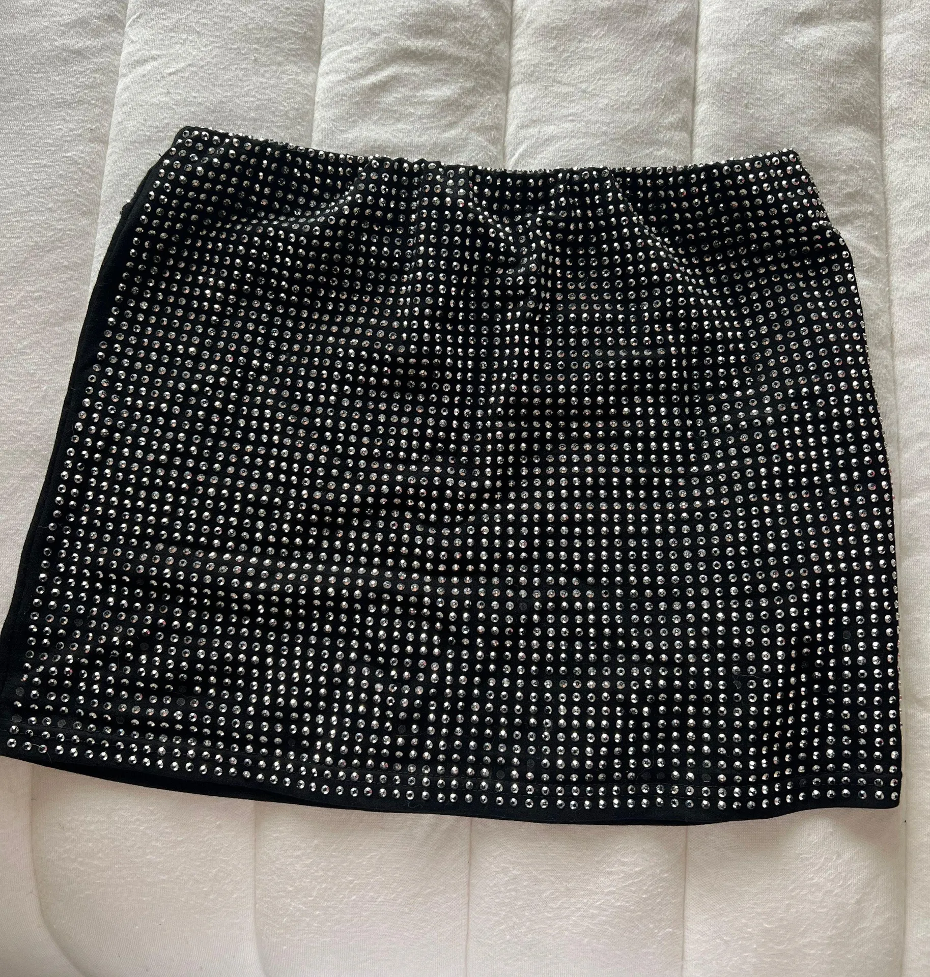 Edikted Black Bedazzled Skirt - Image 4