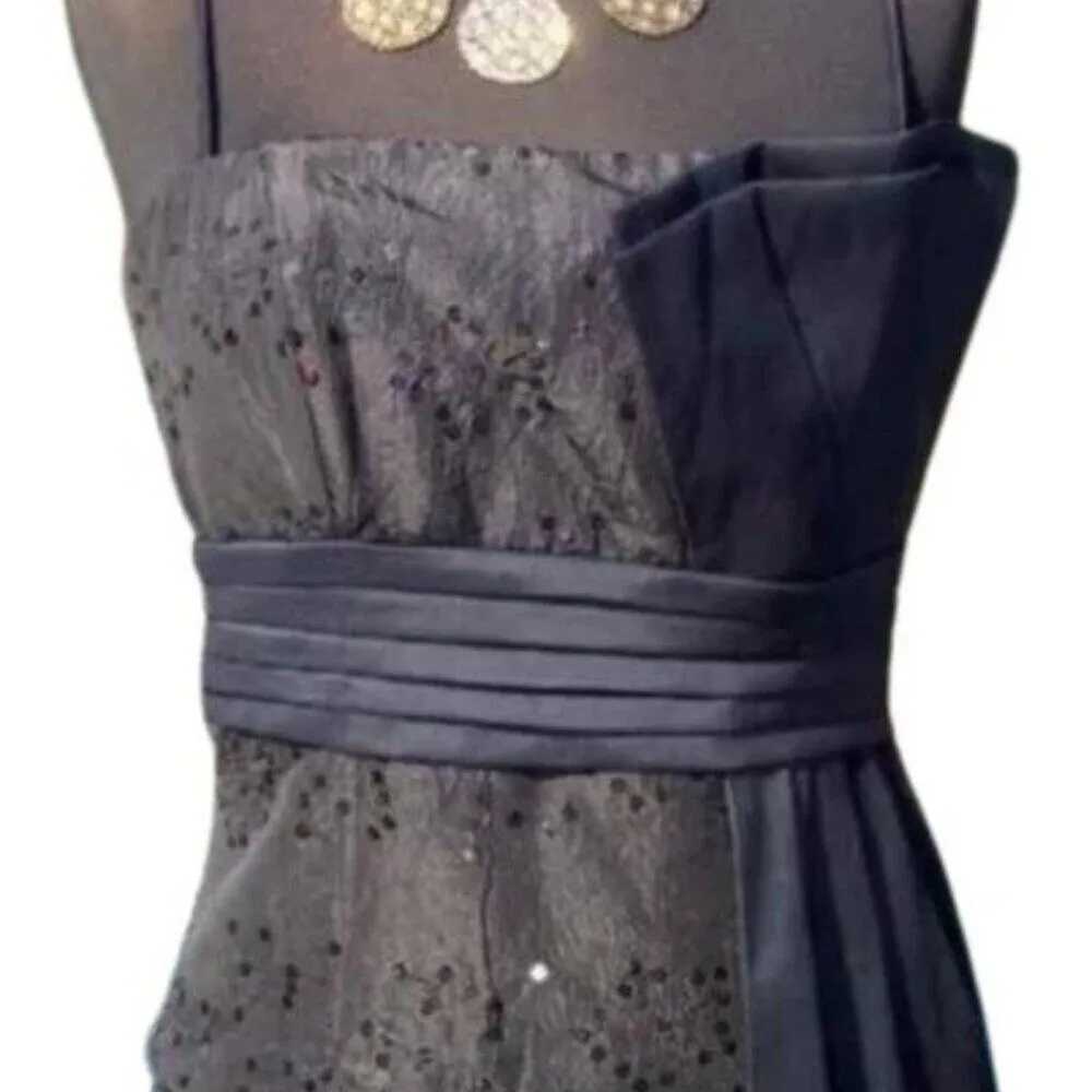 Cache Luxe Black Sequin Top New Lined Self Belt Bone In Bustier Event $178 NWT - Image 3