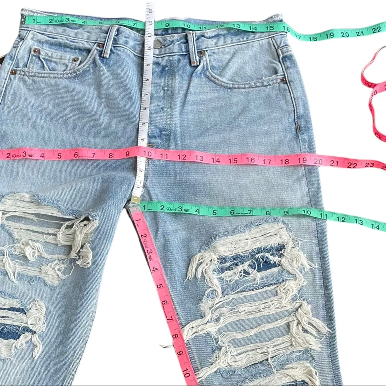 Grlfrnd Karolina Jeans Womens 30 x  High Rise Grunge 90s Boho Distressed NWT - Image 6