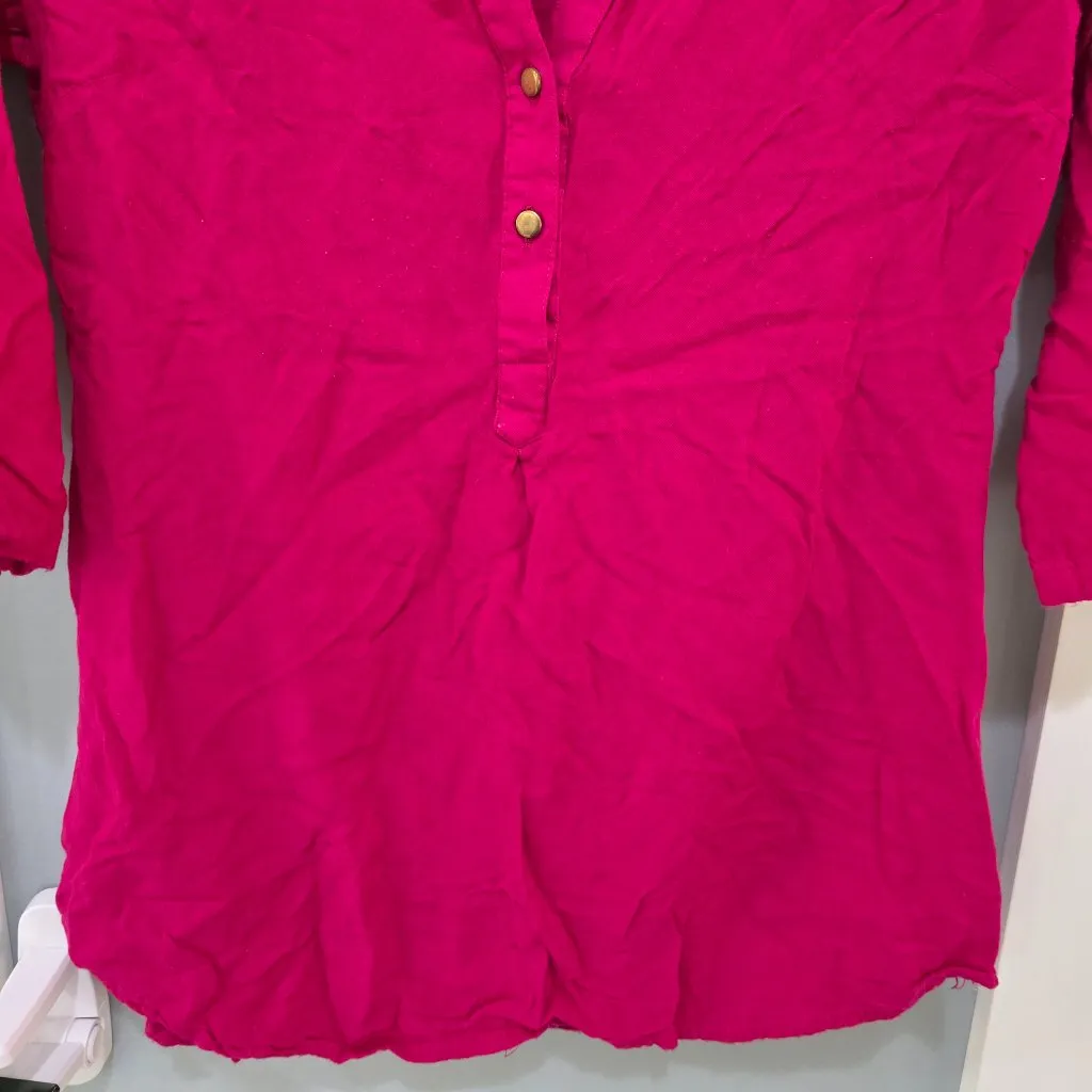 Soch Hot Pink Blouse – Women’s Small 3/4 Sleeve Popover Top - Image 6
