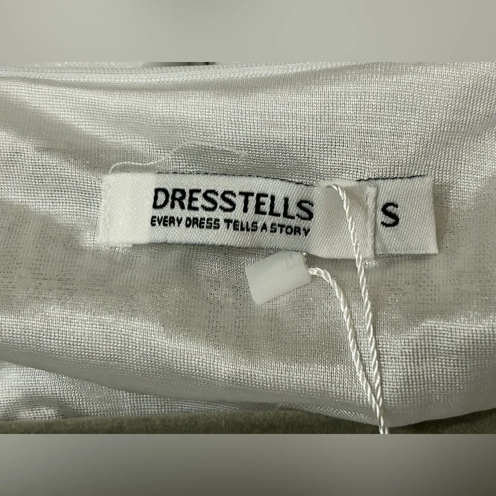 Dresstells White Sequin Cold Shoulder Blouse Size S NWT - Image 7