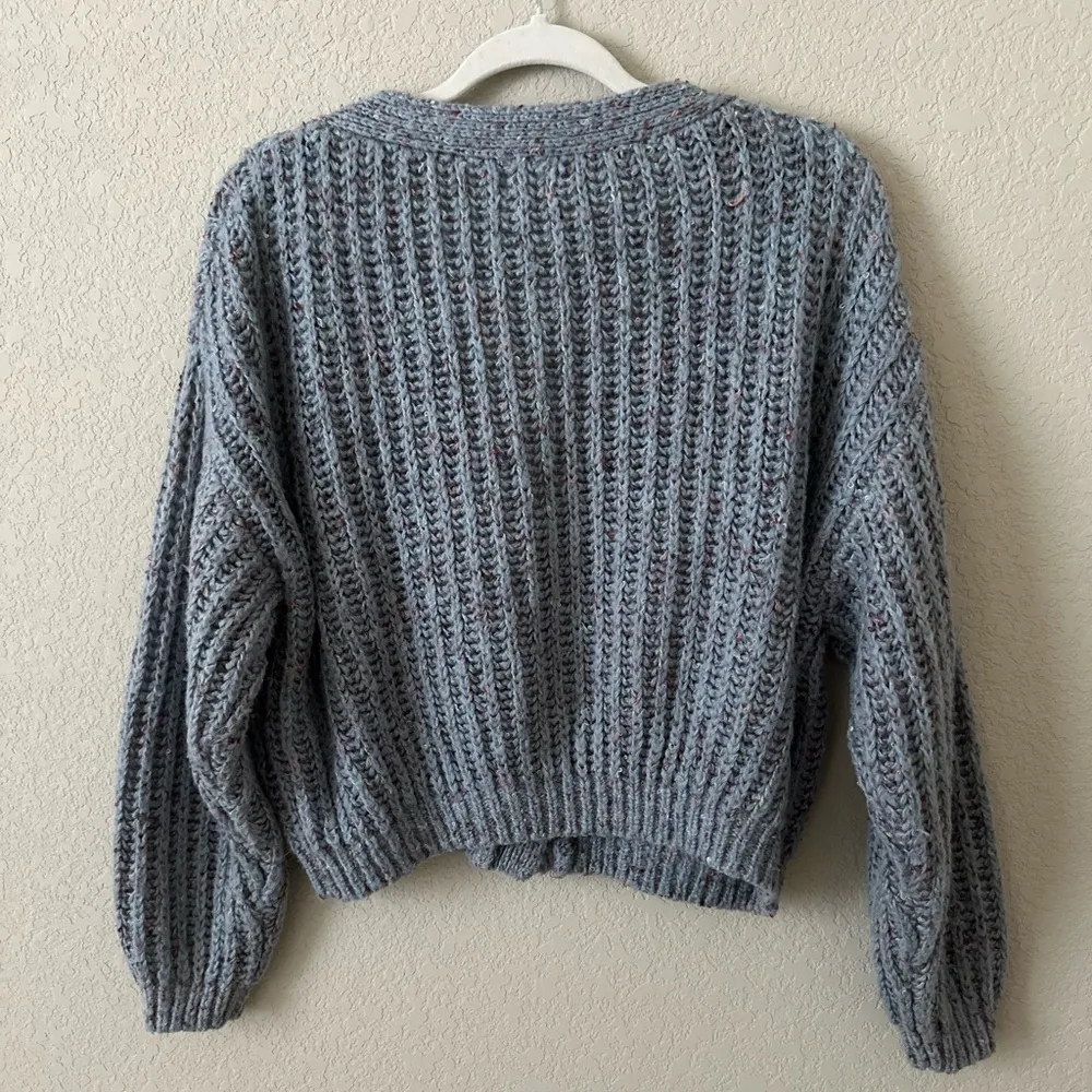 Cotton On  Blue 3 Button Knit Cardigan Sweater - Image 4