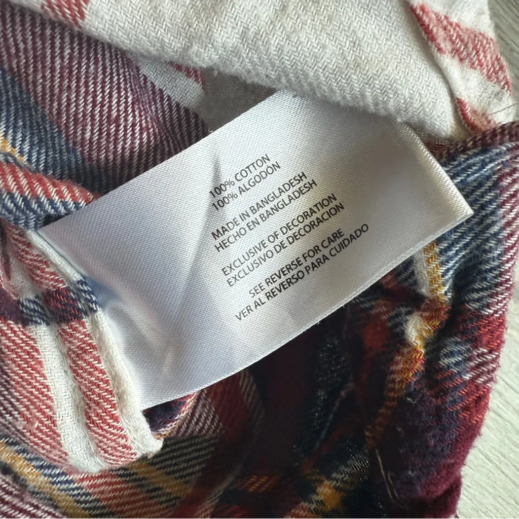 GAP Brianna Boyfriend Flannel Plaid Button Shirt Size XXL NWOT - Image 6