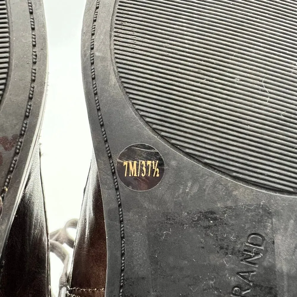 Lucky Brand Hestawn Women's Moto Boots LEATHER upper dark brown street size 7 - Image 8