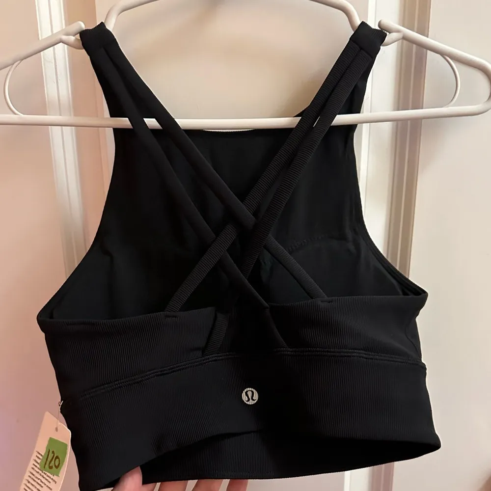 LULULEMON ENERGY RIBBED LONGLINE BRA , 4 , Black - Image 4