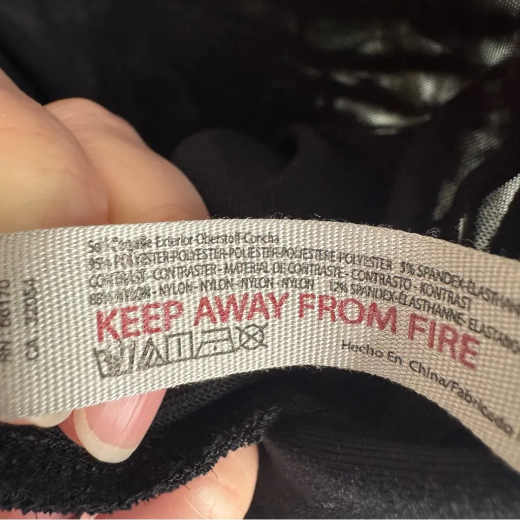 Free People Black Night Rhythm Corset Thong Bodysuit Size Medium - Image 6