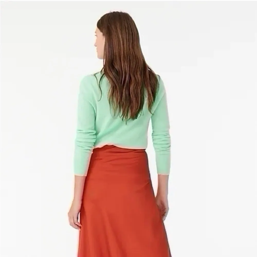 NEW J.Crew Women’s Cashmere Classic Fit Mint Green Crew Neck Sweater XXS - Image 5