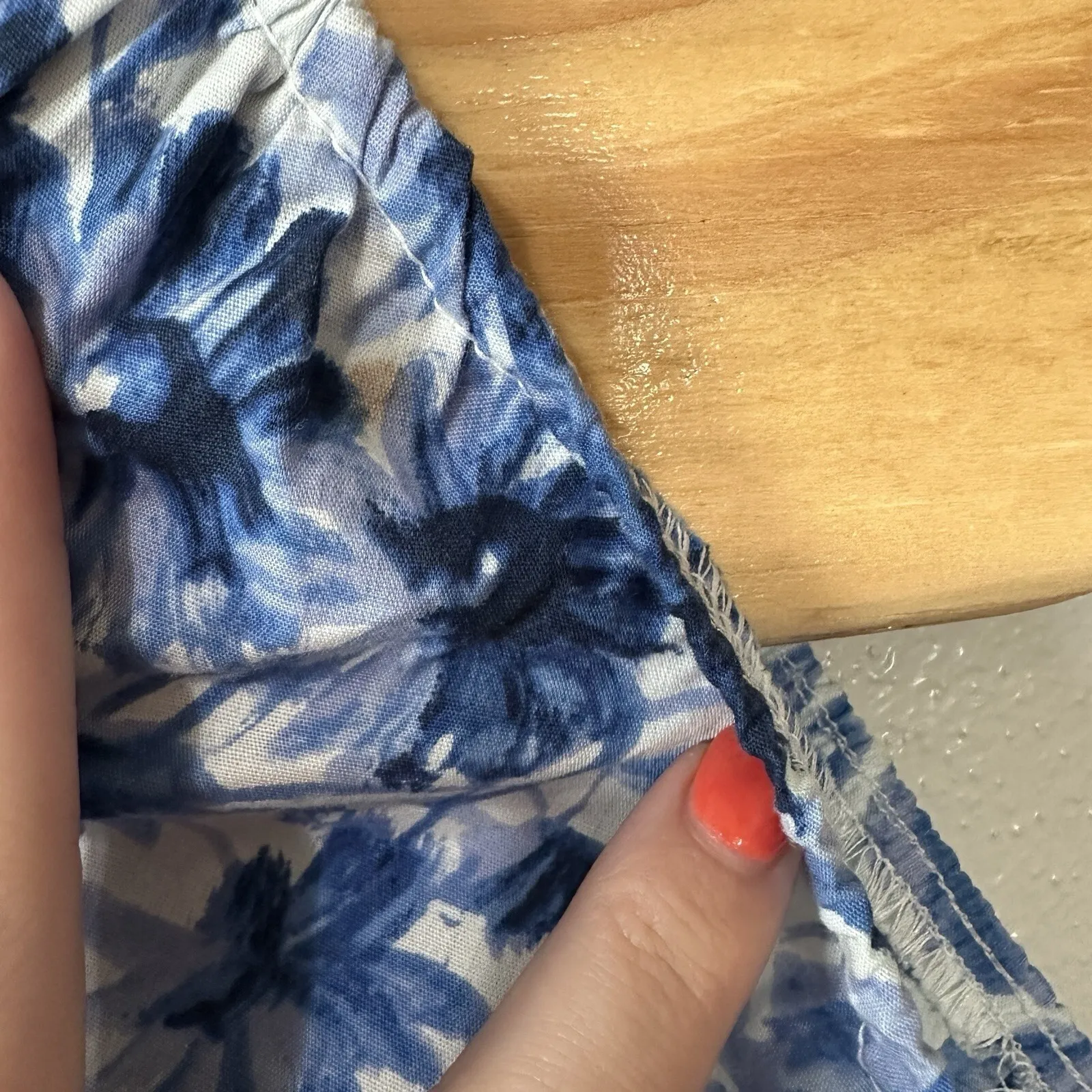 Abercrombie & Fitch Emerson Floral Midi Dress Size XS Blue Puff‎ Sleeve Cottage - Image 6