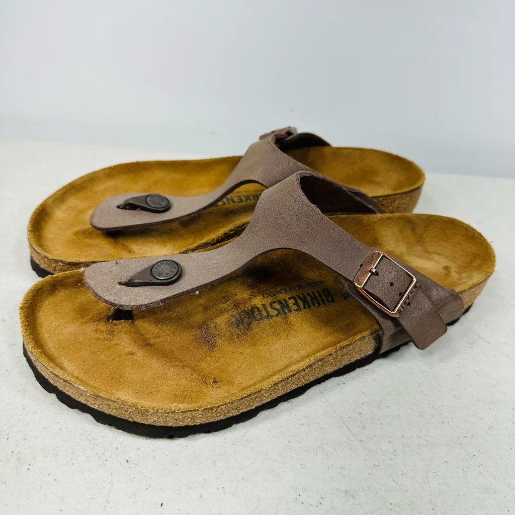 Birkenstock Gizeh Brown Sandals Shoes 40-9 - Image 4