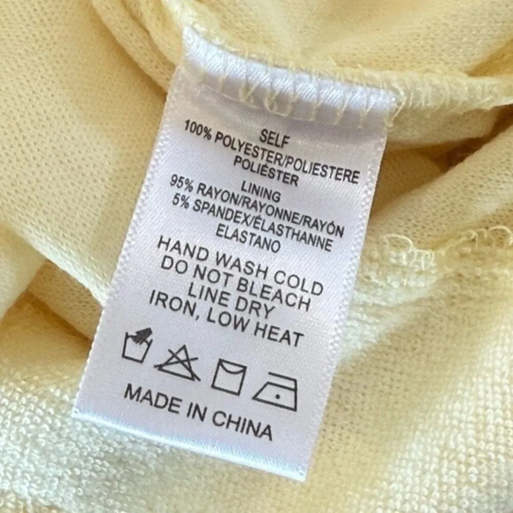 ANTHROPOLOGIE Sundays In Brooklyn Terry Cloth Joggers Yellow Size XL NEW - Image 6