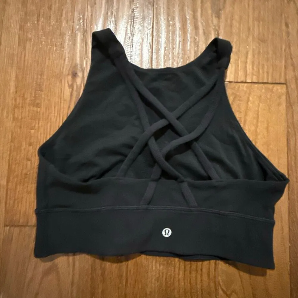 Lululemon energy black ribbed high neck medium support bra size 8 - Image 5