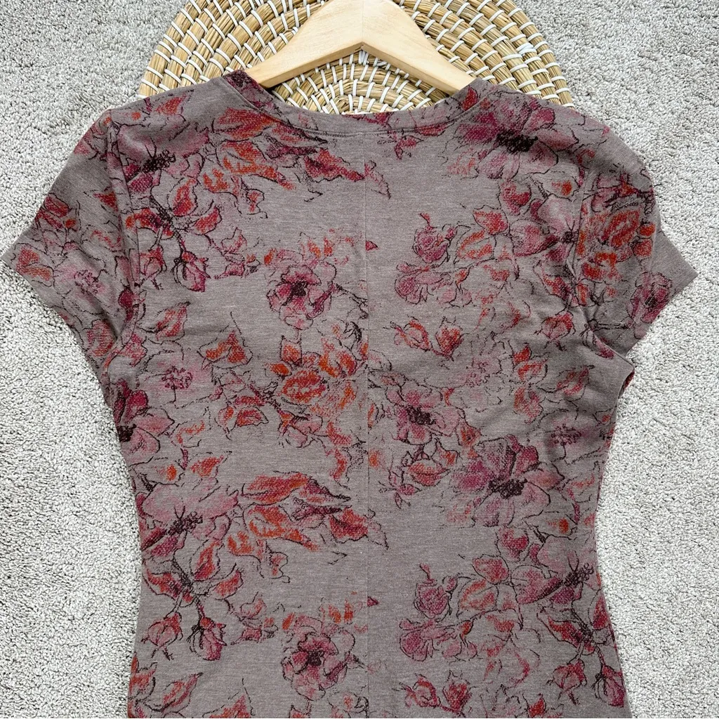 Peruvian Connection Women’s Modal Dress Shortsleeve Floral Printed Boho Size S - Image 6