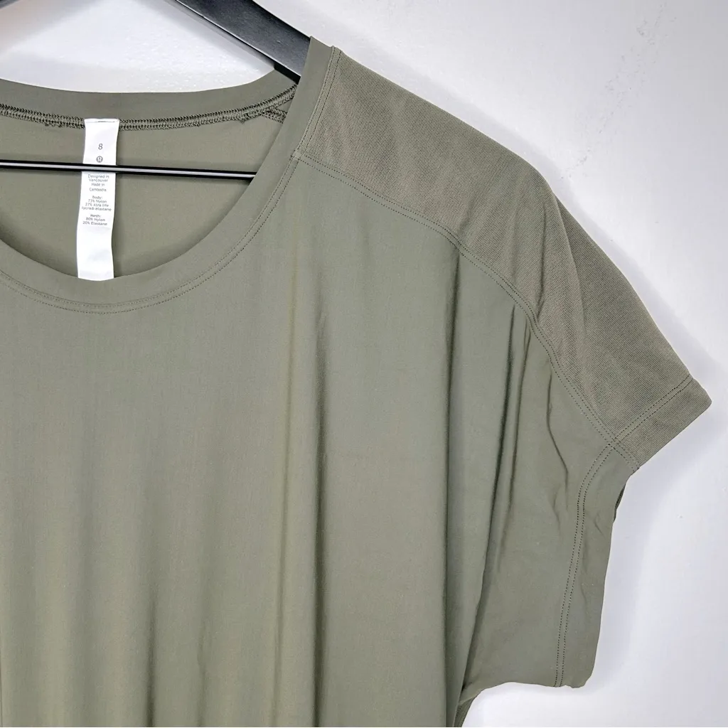 Lululemon Throw it on Dress Dark Olive Size 8 NWOT - Image 7