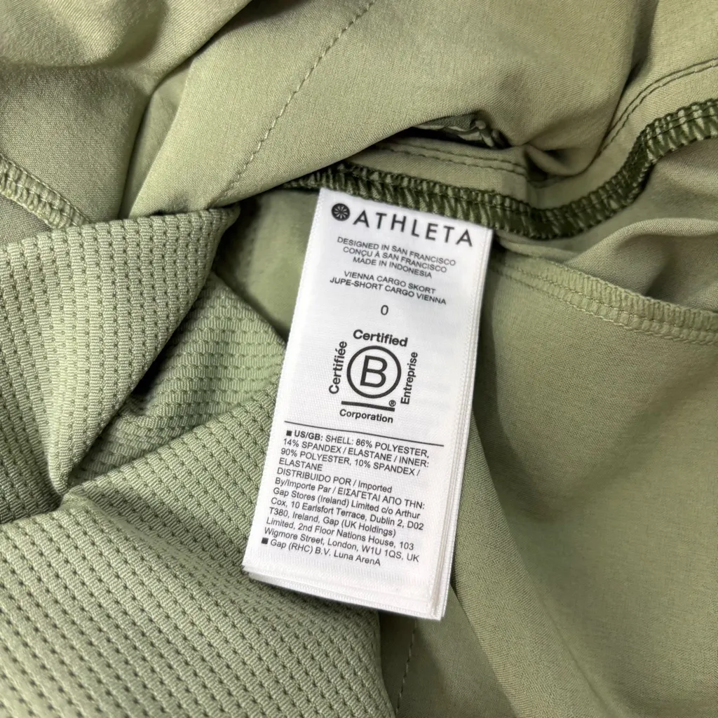 Athleta Vienna Cargo Skort Voyage Eucalyptus Olive Size 0‎ - Image 14