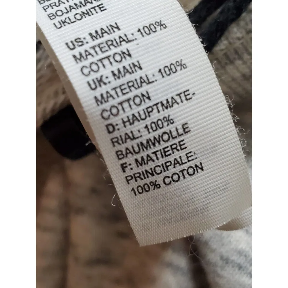 Adidas Women's Gray Cotton Round Neck Long Sleeve Pullover Top Shirt Size Small - Image 9