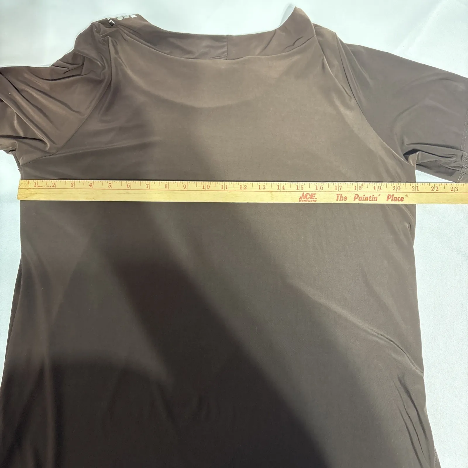 Essential Top Shirt‎ Sleeve 2XL Beaded Brown Size XXL - Image 8