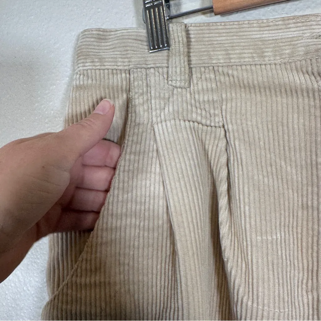 Vintage 80s Cherokee Tan Corduroy Mom Shorts Women’s 14 High Waisted Modest - Image 9