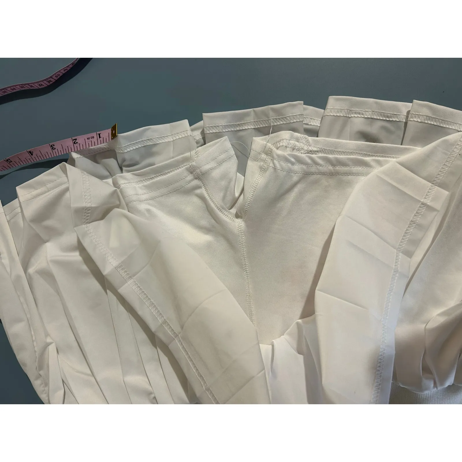 Jolie & Joy skirt skort size L white pleated wide elastic waistband small spot Size L - Image 9