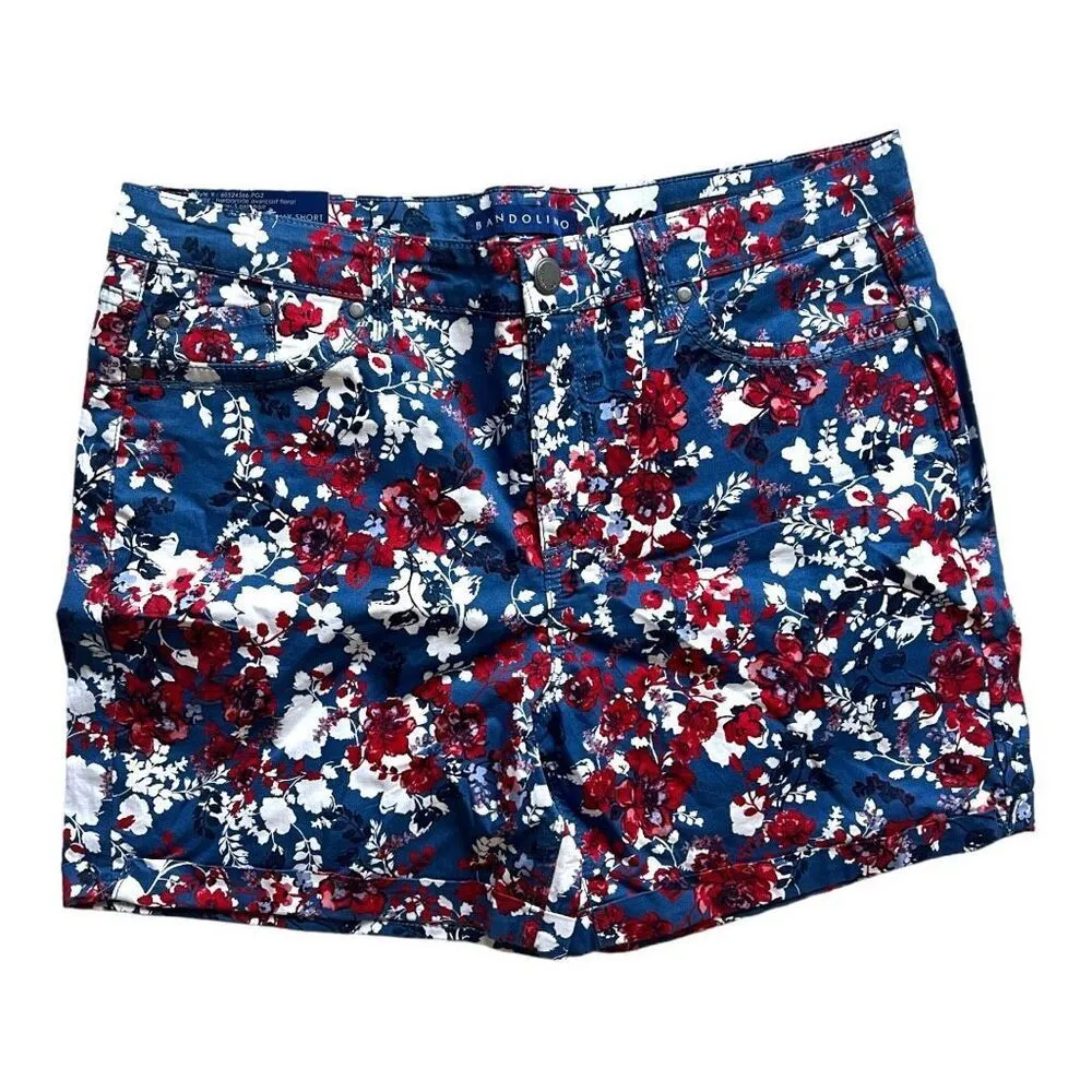 NWT Womens Bandolino Modern Fit Amy Floral Shorts w Stretch  - Sz 12 - Image 3