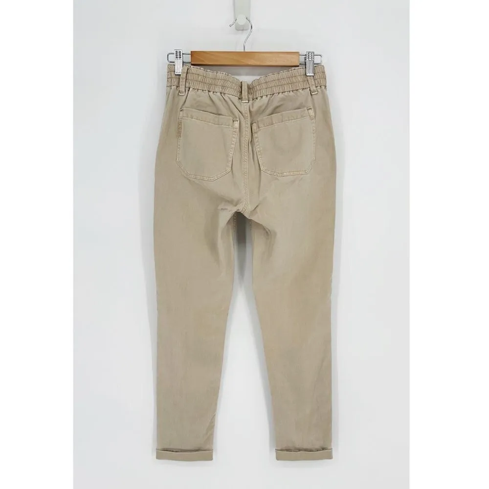 Paige Christy Chino Jogger Pants Drawstring in Faded Beige Wash Women's 25 - Image 5