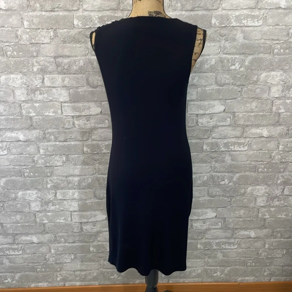 Calvin Klein Jersey Knit Front Twist Ruched MIDI Dress - Image 4