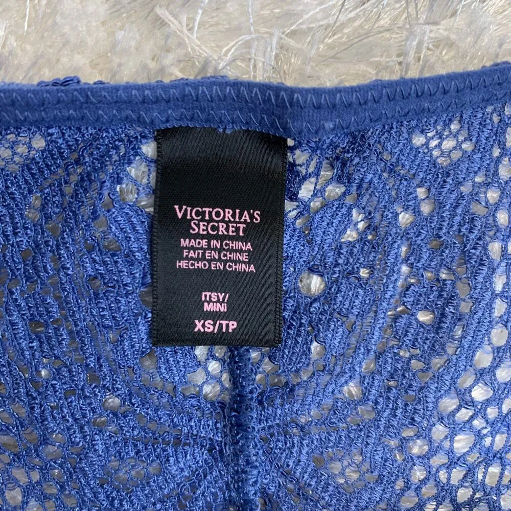 Victoria's Secret Blue Lace String Bikini Sz XS - Image 3