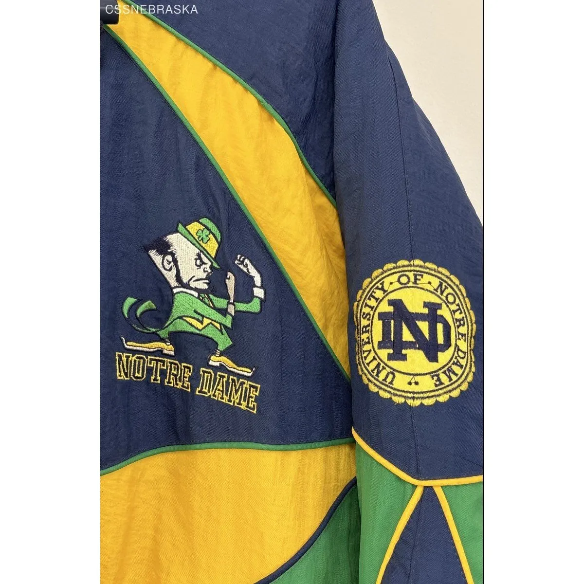 Vintage Notre Dame Fighting Irish half-zip windbreaker jacket Multicolor - XXL - Image 2