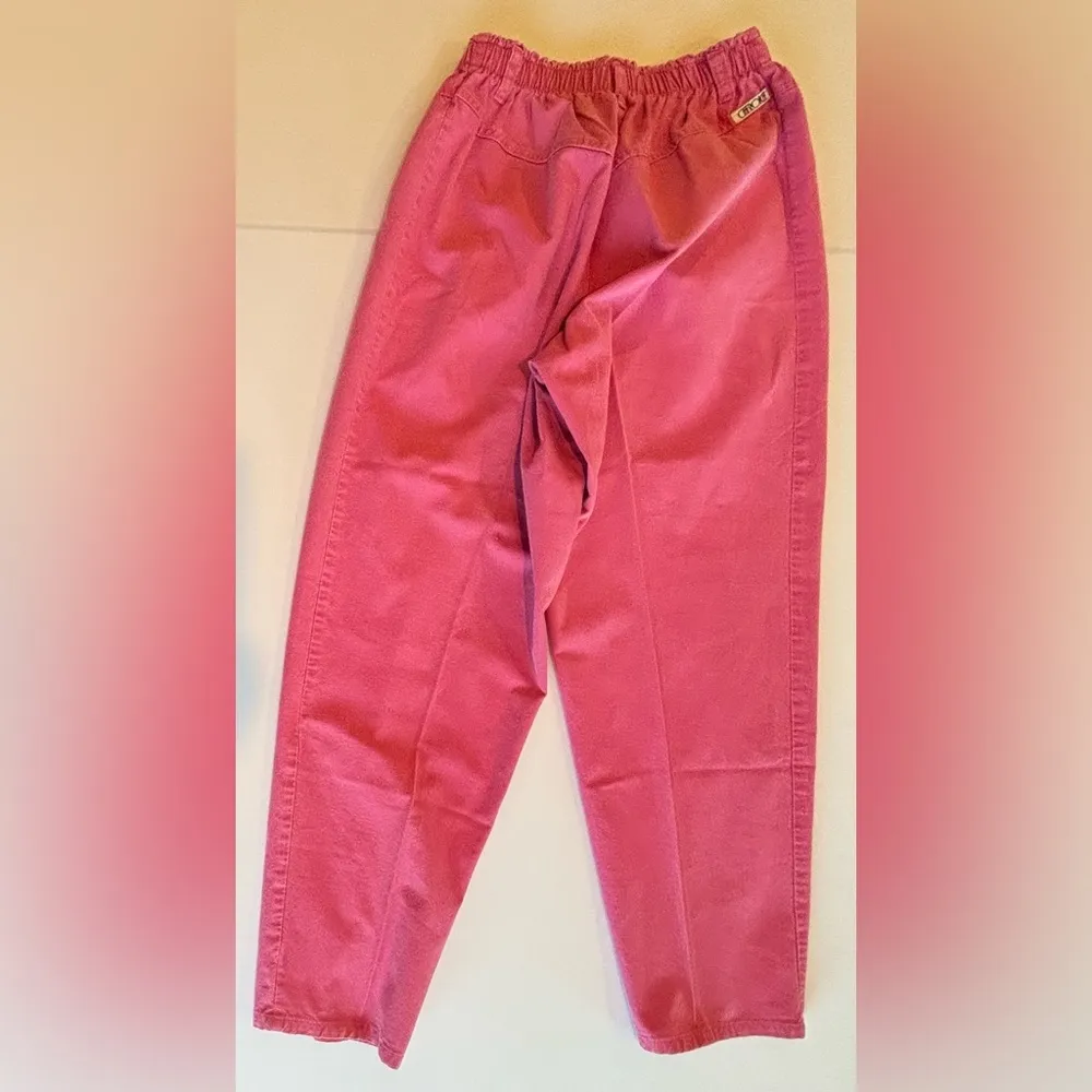 VINTAGE CHEROKEE Pink High Waist Mom Pants Made in the‎ USA 100% Cotton Size 10P - Image 3