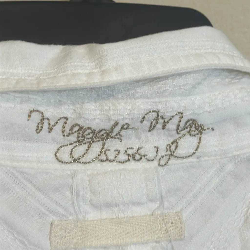 Johnny Was 3J Workshop Button Down Shorts Sleeves Shirt Size Large - Image 9