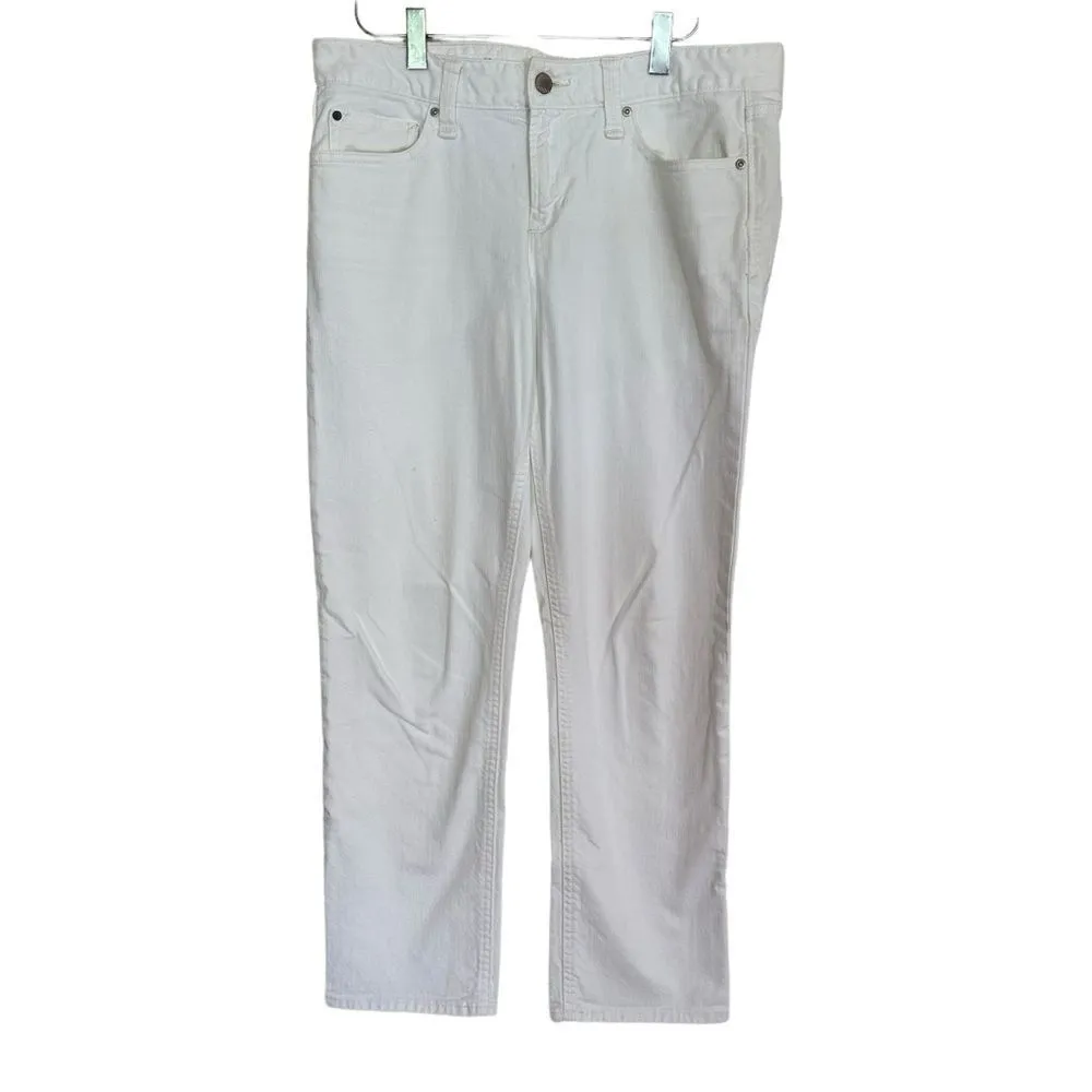 GAP 1969 White Real Straight Size 29r Denim Jeans‎ Ankle Crop - Image 2