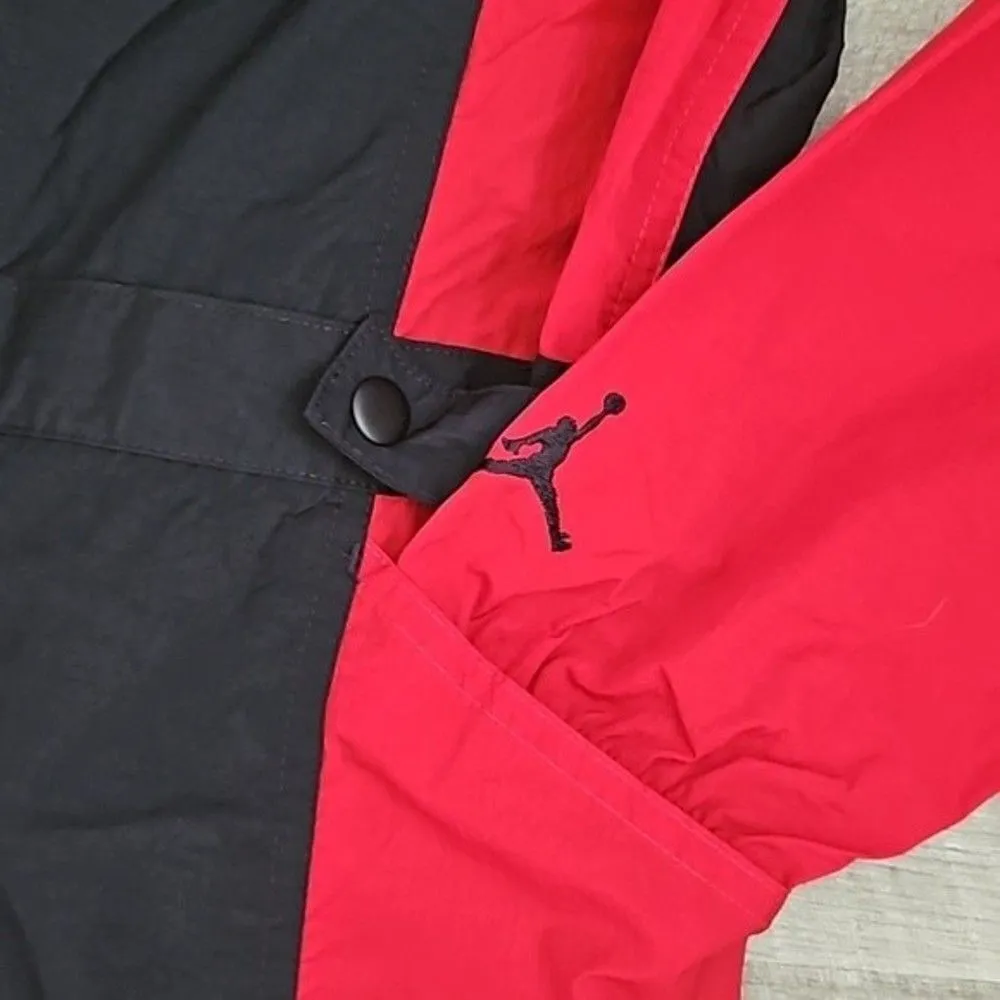 Jordan Jumpsuit Windbreaker Size Medium Red Black Full Bodysuit move to zero - Image 2