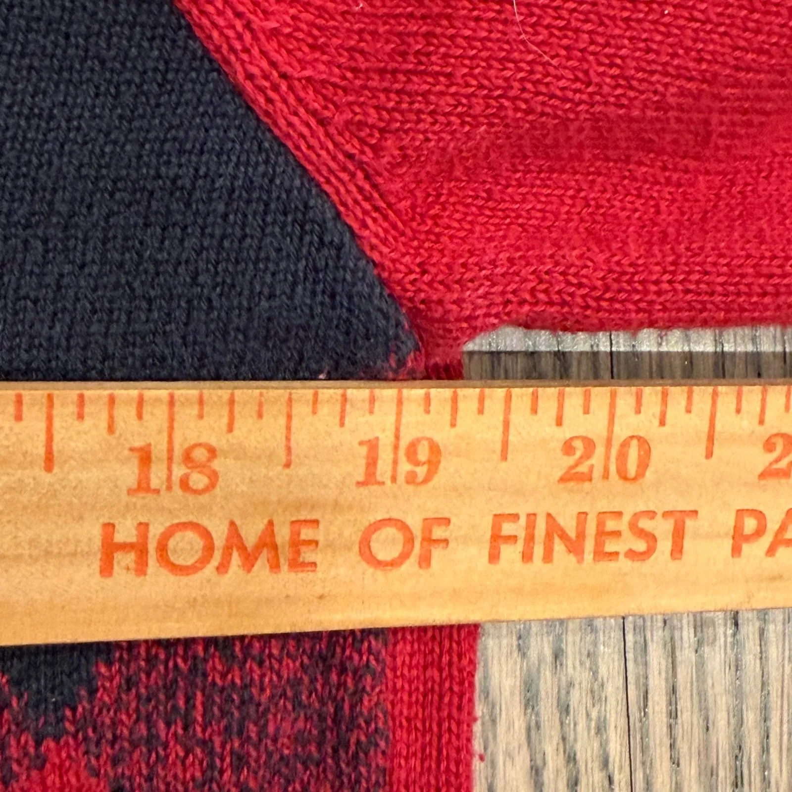 82 ZERO Red Black Argyle Knit 100% Cotton Sweater Crew Neck Women's S Size undefined - Image 3