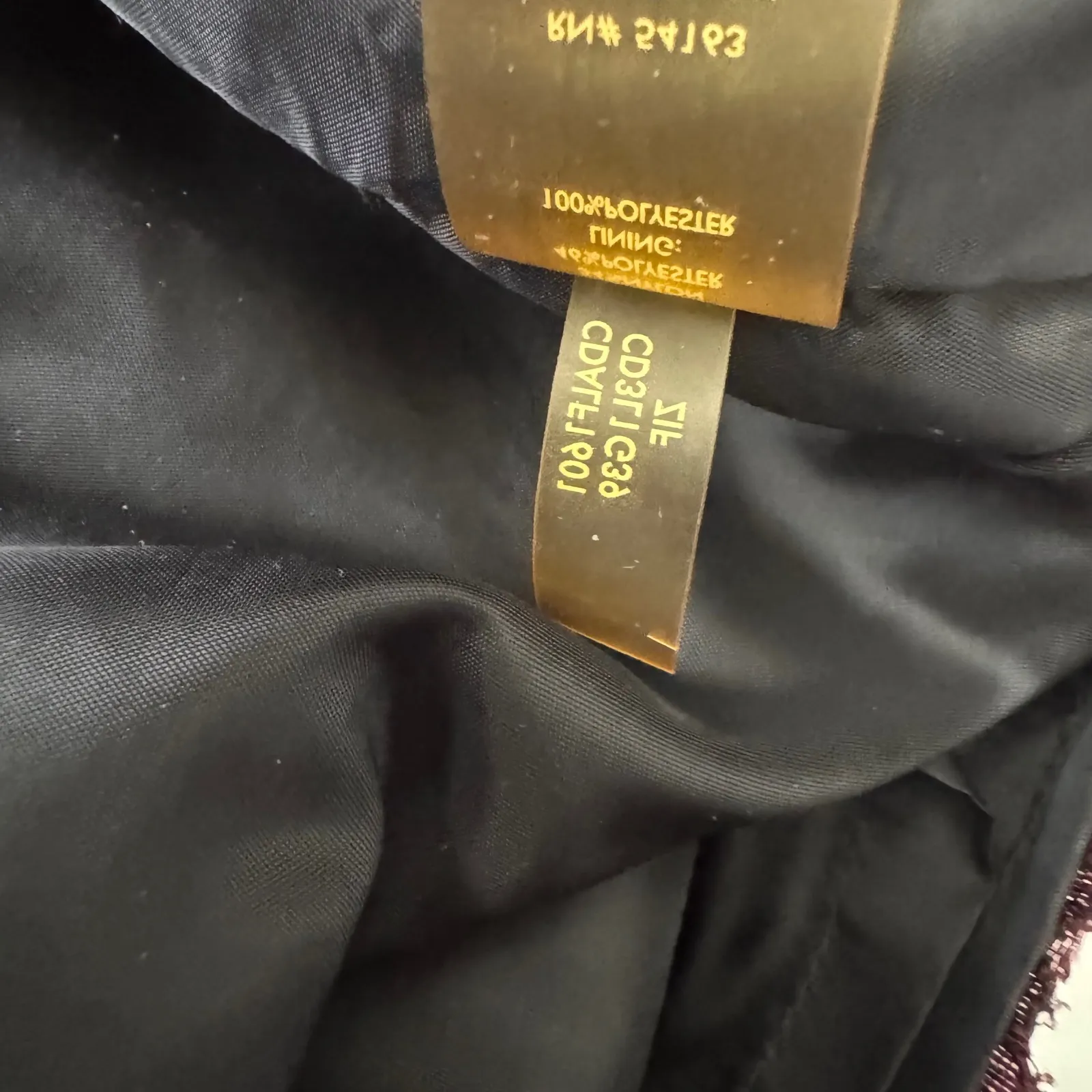 Calvin Klein Burgundy Lace Sheath Dress V Neck Cap Sleeve Formal Cocktail Size M - Image 7