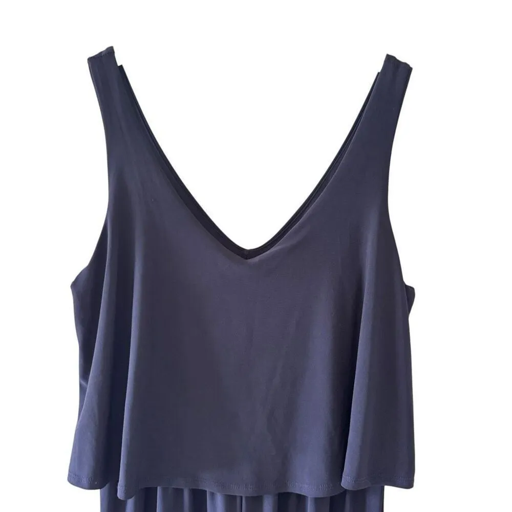 Annalee + Hope Black Jumpsuit with Wide Flared Legs Y2K SZ M #2459 - Image 2