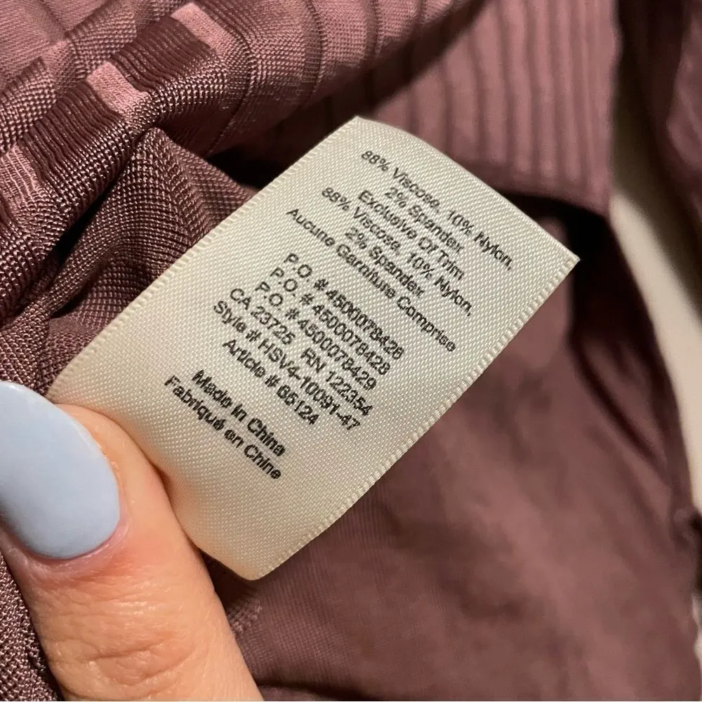 Aritzia Wilfred Mauve Maincy Open Back Backless Long Sleeve Bodysuit Size XS - Image 7