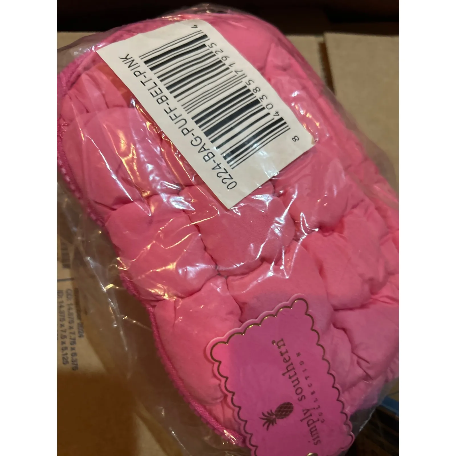 Simply Southern Pink Quilted Puffer Belt Bag Fanny Pack Pouch Purse - Image 2