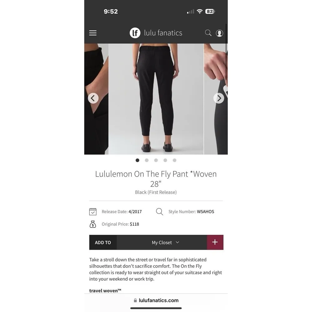 Lululemon On The Fly Jogger Black High Rise Size 6 Stretch Comfort Yoga - Image 8