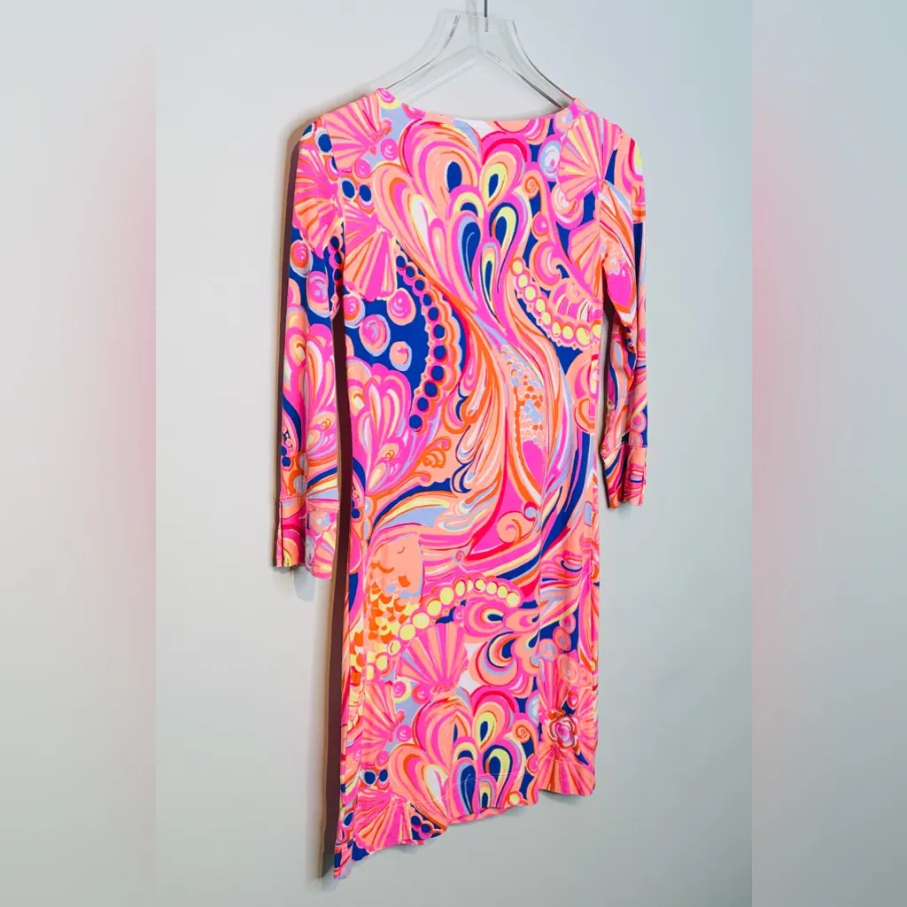Lilly Pulitzer Women Sophie Pink Seashell Print Shift Knit Dress Size XS - Image 5