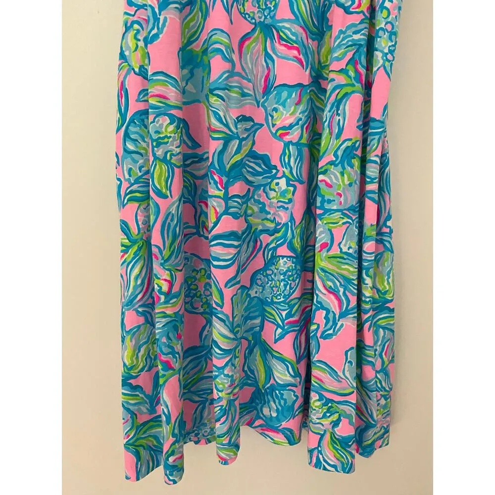 Lilly Pulitzer Margot Halter Neck Swing Dress Pelican Pink Off The Scales L EUC - Image 8