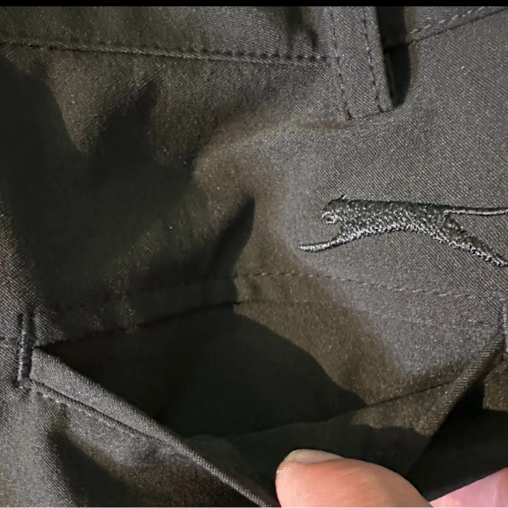 Slazenger Tech Golf Pants Womens 2 Black‎ Logo Hydro-Dri Performance Zip-Fly - Image 9