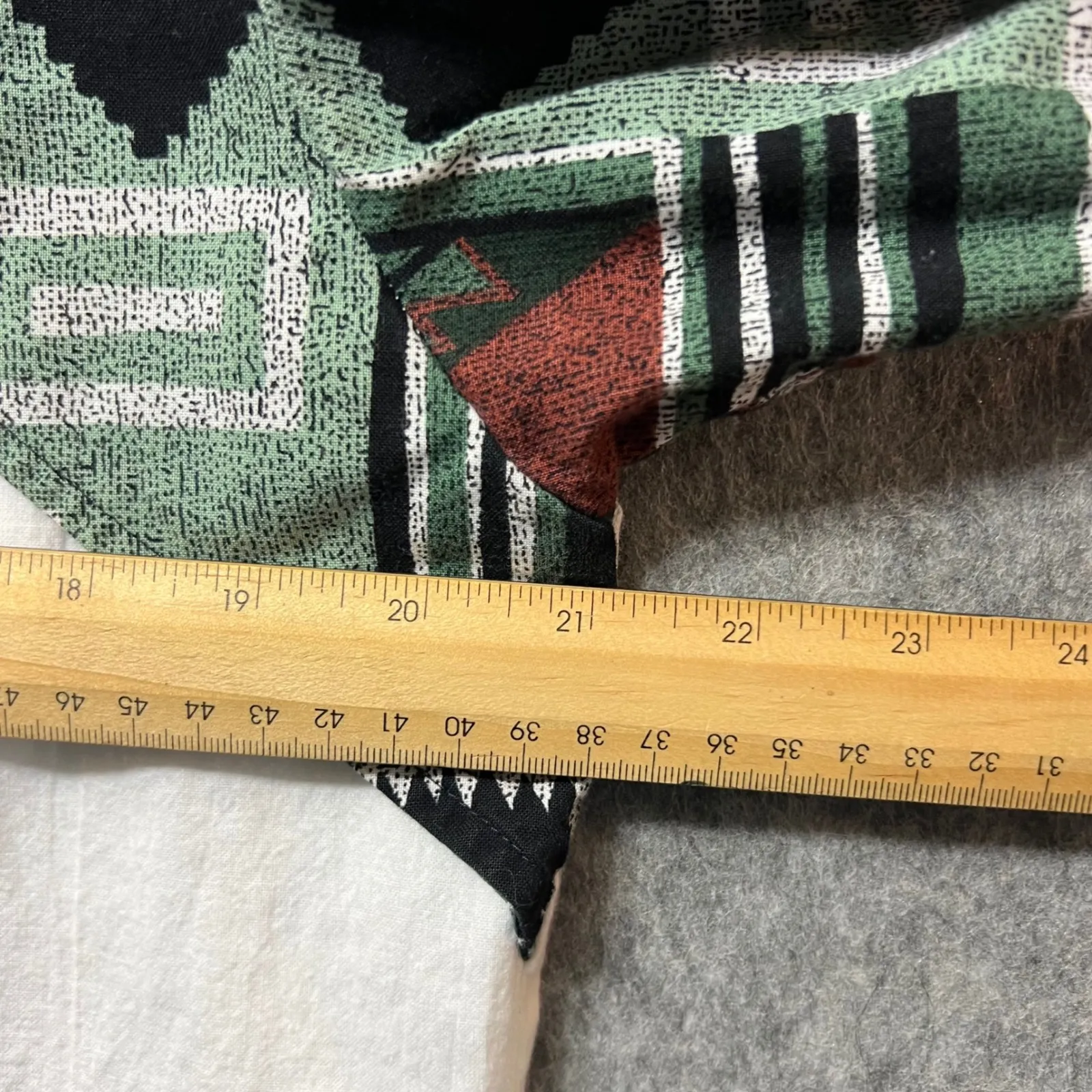 Vintage Roughrider Western Shirt Aztec Print Button Up Long Sleeve Large‎ White - Image 4