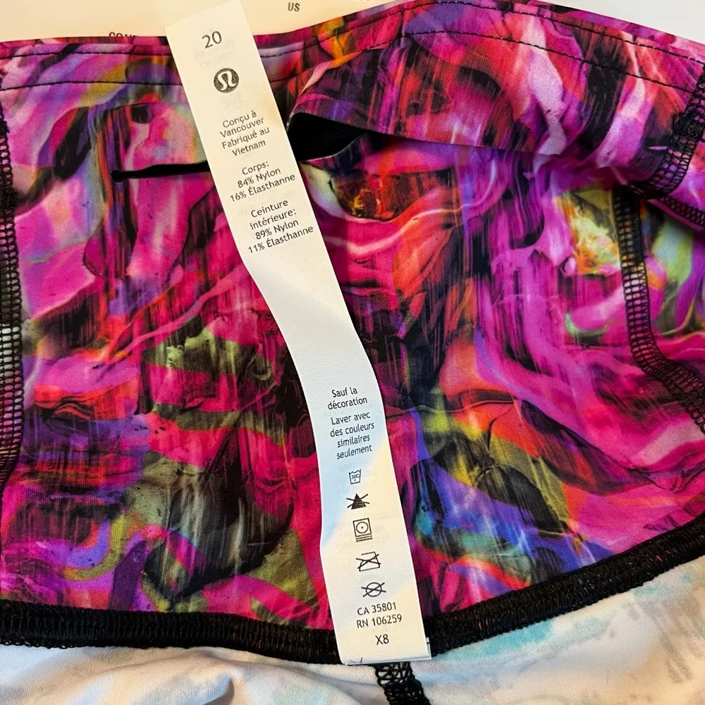 Lululemon Base Pace High-Rise Running Tight 25" Hyper Flow Pink Multi Sz 20 NWT - Image 13