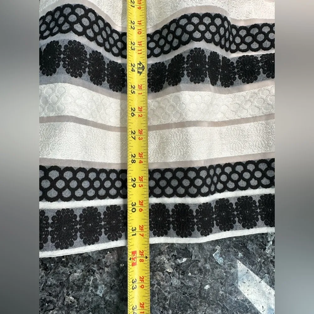 Plenty By Tracy Reese Loretta Black White Jacquard Stripe Dress Size 6 Small - Image 11
