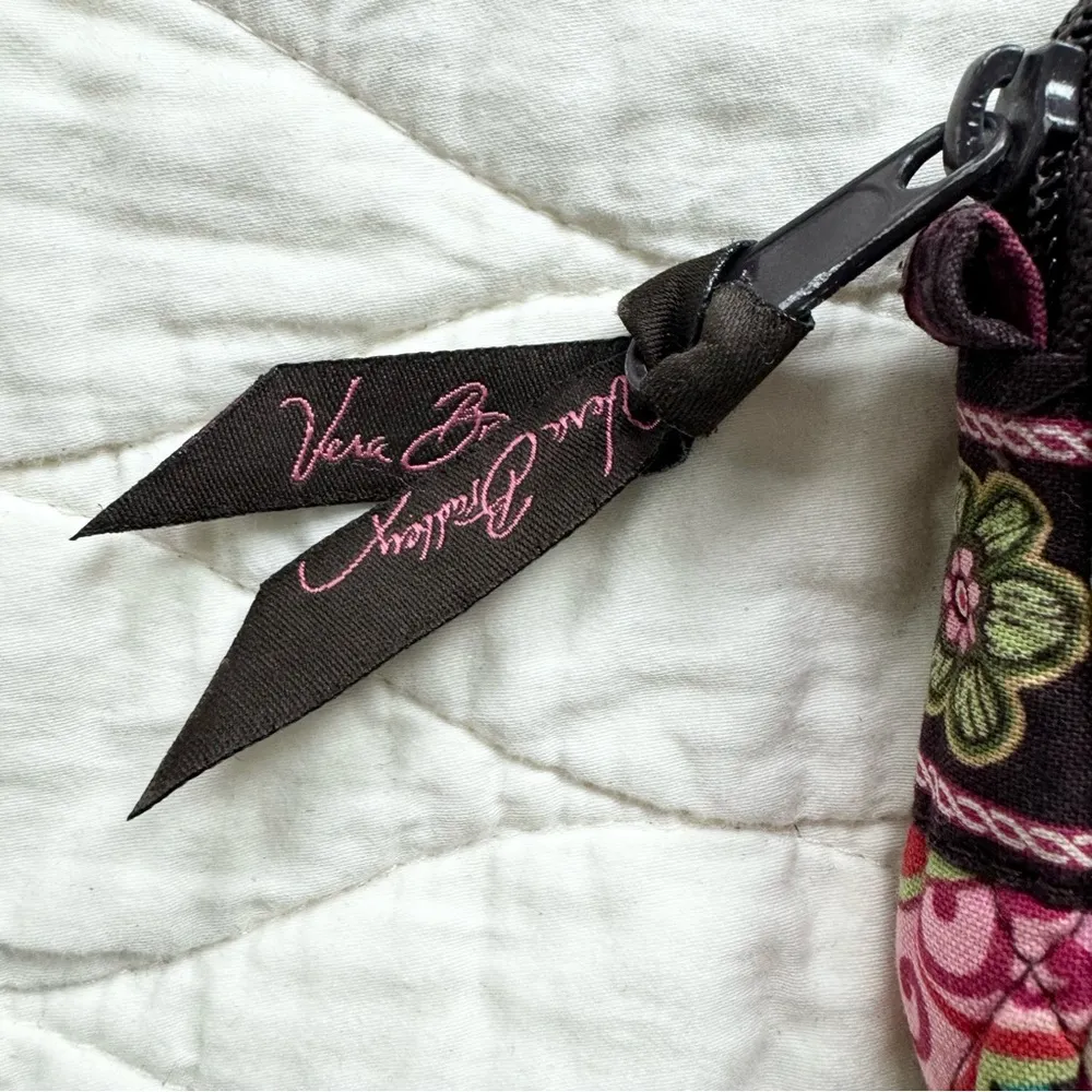 Vera Bradley Wristlet Wallet Clutch Wrist Bag Quilted Mod Floral Zip Top Pouch - Image 5