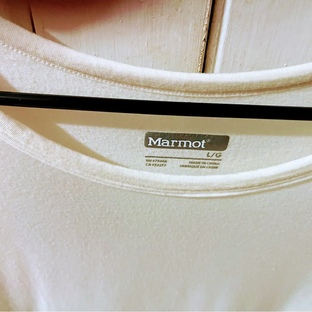Marmot White Long Sleeve Top Size Large - Image 4
