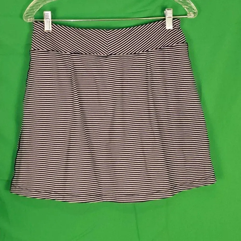 Title Nine Womens Blue White Striped Skort Medium‎ - Image 2